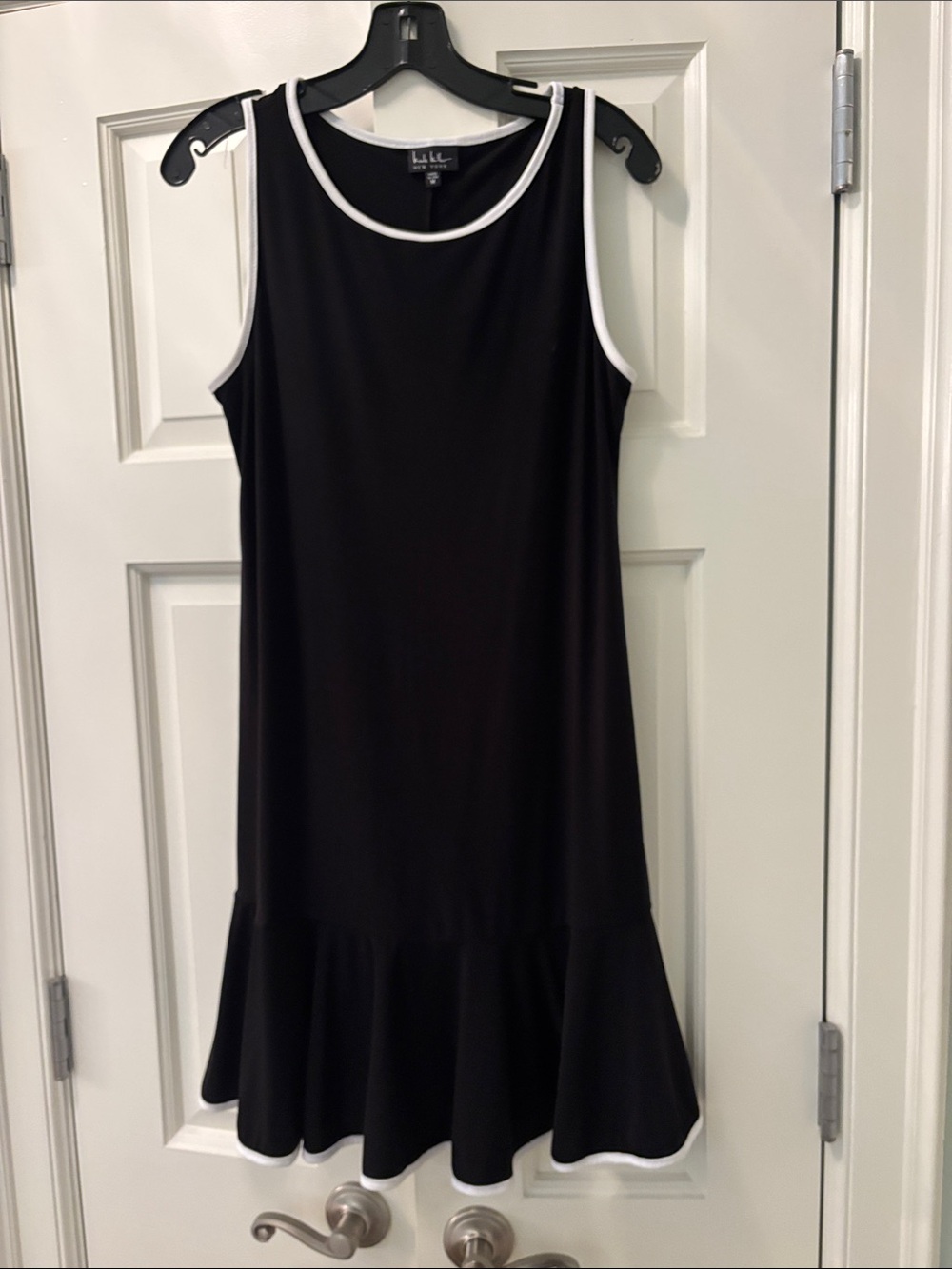 Nicole Miller Black Dress with White Trim Mini